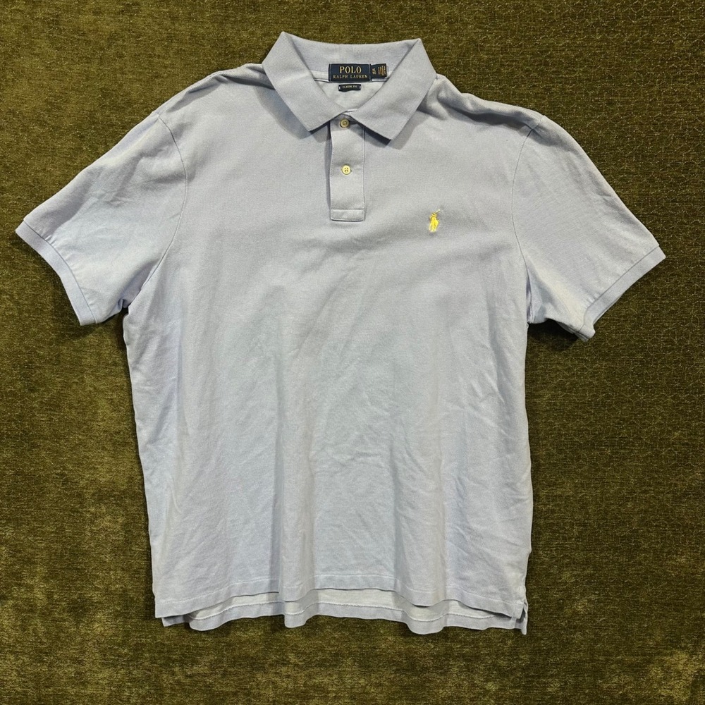 Polo Ralph Lauren Polo Shirt Mens XL Blue Classic Fit Short Sleeve Pique 781